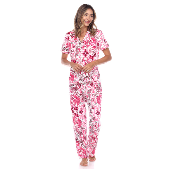 Short Sleeve & Pants Tropical Pajama Set - Picture 3 of 5